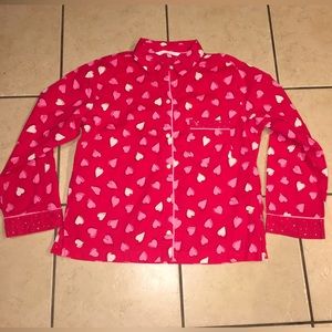 Victoria’s Secret Pajama Top with hearts Size Small 🥰
